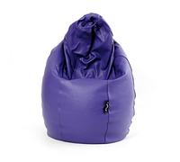 MiPuf - Puff Pera XL Violeta | Puff con Relleno Incluido EPS de Alta Recuperación | Fabricado en España con Tejido Polipiel Alta Resistencia | Puf Gran Comodidad Doble Costura y Doble Cremallera