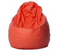 MiPuf - Puff Pera XXL Coral | Puff Salon Polipiel Alta Resistencia | Puff Gigante | Puff con Relleno Incluido | Puff Infantil y Adulto | Puff Dormitorio | Puf Doble Costura y Doble Cremallera