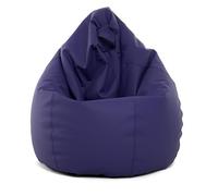 MiPuf - Puff Pera XXL Violeta | Puff Salon Polipiel Alta Resistencia | Puff Gigante | Puff con Relleno Incluido | Puff Infantil y Adulto | Puff Dormitorio | Puf Doble Costura y Doble Cremallera