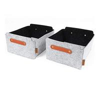Miqio Set de 2 Cajas Gris Claro pequeño