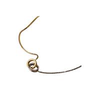 MIQNEEIDEIP Anillo de acero de titanio de alta retención de color asimétrico con cadena de cuello entrelazada de bucle corto retro