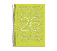 Miquelrius - Agenda 18 Meses 25-26, Planificador Semanal: de Julio 2025 a Diciembre 2026, Tamaño 155 x 213 mm, Semana Vista, Espiral Metálico, Cubierta de Cartón Forrado, Español-Inglés-Portugués