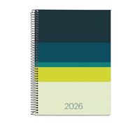 Miquelrius - Agenda 18 Meses 25-26, Planificador Semanal: de Julio 2025 a Diciembre 2026, Tamaño 155 x 213 mm, Semana Vista, Espiral Metálico, Cubierta de Cartón Forrado, Español-Inglés-Portugués