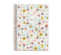 Miquelrius - Agenda 18 Meses 24-25, de Julio 2024 a Diciembre 2025, Tamaño Plus 155 x 213 mm, Semana Vista, Espiral Metálico Cobre, Cubierta de Cartón Forrado, Español, Inglés y Portugués, Silvestre