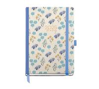 Miquelrius - Agenda 2025, Agenda anual 122x168 mm, Agenda día página, Cubierta cartón forrado plastificado, Espiral, Cierre goma elástica, Papel 80 g/m², Catalán, Inglés y Portugués, Daisies