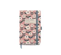 Miquelrius - Agenda 2025, Agenda anual 90x140 mm, Agenda día página, Cubierta cartón forrado plastificado, Espiral, Cierre goma elástica, Papel 80 g/m², Español, Inglés y Portugués, Bloom