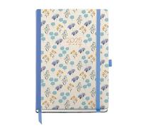 Miquelrius - Agenda 2025 Anual 155x213 mm, Semana Vista, Cubierta Cartón Forrado Plastificado, Espiral, Cierre Goma Elástica, Papel 80 g/m², Español, Inglés y Portugués, Daisies