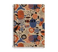 Miquelrius - Agenda 2026 2027 semana vista de 10 meses, A6+ (11,7 × 17,4 cm), Cartón y papel 100% reciclados, Espiral metálico, Cantos redondeados, Stickers, Español-EN, Reciclada Eco Ocean