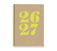 Miquelrius - Agenda 2026 2027 semana vista de 10 meses, A6+ (11,7 × 17,4 cm), Cartón y papel 100% reciclados, Espiral metálico, Cantos redondeados, Stickers, Español-EN, Reciclada Eco Year