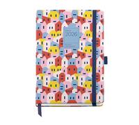 Miquelrius – Agenda 2026 día por página 122x168 mm, espiral, tapa rígida, cierre goma – Houses