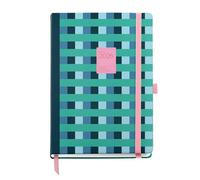 Miquelrius - Agenda 2026 día por página, Similar A5+ (155 x 213 mm), Planificación diaria, Cubierta rígida cartón, Encuadernada, Cierre goma elástica, Papel 80 g/m², Español-EN-PT, Color block