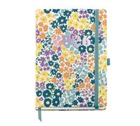 Miquelrius - Agenda 2026 día por página, Similar A5+ (155 x 213 mm), Planificación diaria, Cubierta rígida cartón, Encuadernada, Cierre goma elástica, Papel 80 g/m², Catalán-EN-PT, Flowers