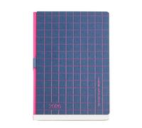 Miquelrius - Agenda 2026 día por página, Similar A5+ (155 x 213 mm), Planificación diaria, Tapa cosida cartón kraft con stamping, Papel marfil 100 g/m² FSC, Portabolígrafos, Español-EN-PT, Azul marino