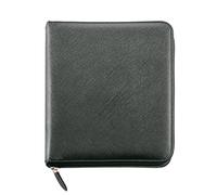 Miquelrius - Agenda anillas 16 meses (Septiembre 2023 a Diciembre 2024), Día Página, Tamaño Activa 117 x 182 mm (similar A6), Acabado Símil Piel Estriado, Negro, Catalán