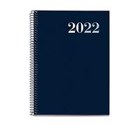 Miquelrius - Agenda anual 2022 City, Semana Vista Vertical, Tamaño Plus 155 x 213 mm (aprox A5), Cubierta flexible polipropileno opaco, Marino, Español