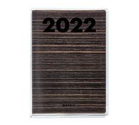 Miquelrius - Agenda anual 2022 Fundas Plus, Semana Vista Horizontal, Tamaño Plus 155 x 213 mm (aprox A5), Cubierta texturizada y funda extraíble, Wood, Catalán