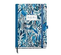 Miquelrius - Agenda anual 2023 - Día Página - Tamaño Plus 155 x 213 mm (aprox A5) - Cubierta rígida - Encuadernación cosida - Catalán, Inglés y Portugués - Blue Jungle, MR22893