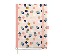 Miquelrius Agenda anual 2023, Semana Vista, Cubierta rígida, Encuadernación cosida, Español, Inglés y Portugués, Color Confeti, Tamaño Plus 155 x 213 mm