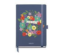 Miquelrius Agenda anual 2023, Semana Vista, Cubierta rígida, Encuadernación cosida, Español, Inglés y Portugués, Color Flores, Tamaño Journal 122 x 168 mm