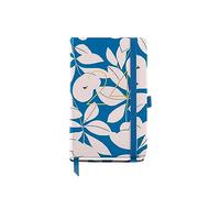 Miquelrius - Agenda Anual 2024, Día Página, Tamaño Passport 90 x 140 mm, Cubierta rígida, Encuadernación cosida, Cierre con goma, Español, Inglés y Portugués, Floración Azul con stamping oro