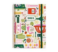 Miquelrius - Agenda Anual 2024, Semana Vista, Tamaño Plus 155 x 213 mm (similar A5), Cubierta rígida, Encuadernación espiral, Cierre con goma, Catalán, Inglés y Portugués, Dulce Hogar