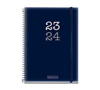 Miquelrius - Agenda Curso 23-24, de Septiembre 2023 a Agosto 2024, 12 meses, Tamaño 15 x 21,3 cm, Semana Vista, College Azul, Español-Inglés