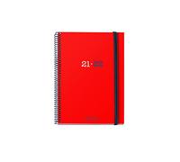 Miquelrius - Agenda Escolar 2021-2022, Tamaño Activa 11.7 x 17.4 cm, Semana Vista, College Rojo, Idioma Catalán
