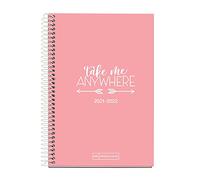 Miquelrius - Agenda Escolar 2021-2022, Tamaño Activa 11.7 x 17.4 cm, Semana Vista, Write Rosa, Idioma Italiano