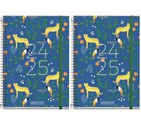 Miquelrius - Agenda Escolar 2024-2025, Septiembre 24 a Junio 25, 155 x 215 mm, Agenda Día Página, Cubierta Cartón Forrado, Agenda 2024 2025, Espiral Metálico Negro, Español e Inglés, Selva