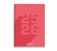 Miquelrius - Agenda Escolar 2025 2026, Planificador 10 Meses: Septiembre a Junio, Tamaño 150 x 213 mm, Día Página, Cubierta de Cartón Forrado, Espiral metálico, Español-Inglés