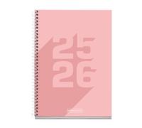 Miquelrius - Agenda Escolar 2025 2026, Planificador 10 Meses: Septiembre a Junio, Tamaño 150 x 213 mm, Semana Vista, Cubierta de Cartón Forrado, Espiral metálico, Catalán-Inglés