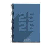 Miquelrius - Agenda Escolar 2025 2026, Planificador 10 Meses: Septiembre a Junio, Tamaño 150 x 213 mm, Semana Vista, Cubierta de Cartón Forrado, Espiral metálico, Catalán-Inglés