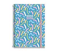 Miquelrius - Agenda Escolar 25-26, Planificador 10 Meses: Septiembre 2025 a Junio 2026, Tamaño 154 x 215 mm, Semana Vista, Espiral Metálico, Cubierta Cartón Forrado, Cierre con Goma, Español-Inglés