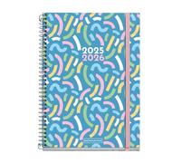 Miquelrius - Agenda Escolar 2025 2026, Planificador 10 Meses: Septiembre a Junio, Tamaño 155 x 215 mm, Día Página, Espiral Metálico, Cubierta Cartón Forrado, Cierre con Goma, Catalán-Inglés