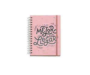 Miquelrius - Agenda Escolar Happy Letters Curso Lectivo 2020-2021, Español, Semana Vista, Tamaño 115 x 213mm, Papel 90 g, Cubierta Dura, lo Mejor por Llegar, color Rosa