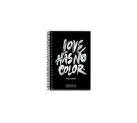 Miquelrius - Agenda Septiembre 2021 Junio 2022, Semana Vista, Tamaño 11.7 x 17.4 cm, Bilingüe Catalán e Inglés, color Love