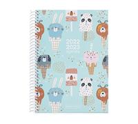Miquelrius - Agenda septiembre 2022 junio 2023 - Semana Vista - Tamaño Plus 15 x 21,3 cm - Bilingüe: español, inglés - Junior - Helados, MR26166