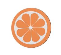 Miquelrius - Alfombrilla ratón antideslizamiento, Accesorio Escritorio tamaño ø200mm, Material poliéster para Deslizamiento Suave, Alfombrilla Redonda con Base de Goma, Mousepad Naranja