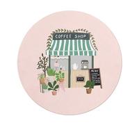 Miquelrius - Alfombrilla ratón Redonda Decorativa Barista | Inspiración café y Tonos cálidos | Base de Goma Antideslizante | Ø200 mm | Ideal para Oficina, Estudio o Espacio de Trabajo