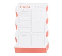 Miquelrius - Bloc de notas | Bloc pequeño 95x133 mm | 60 hojas papel blanco 80 g/m² | Plantilla para tareas diarias | Corte tintado color neón naranja