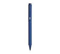 Miquelrius - Bolígrafo bonito metálico mate de tinta azul, Boli con punta de 1 mm, Recargable y cómodo para notas y oficina, Compatible con recambio Metal Parker, Marino