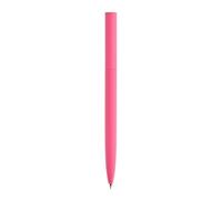 Miquelrius - Bolígrafo bonito metálico smile rosa de tinta azul, Boli con diseño giratorio y carita divertida, Recargable, Compatible con recambio Metal Parker 1 mm, Para la escuela o como regalo