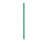 Miquelrius - Bolígrafo bonito metálico smile verde de tinta azul, Boli con diseño giratorio y carita divertida, Recargable, Compatible con recambio Metal Parker 1 mm, Para la escuela o como regalo