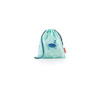 Miquelrius - Bolsa Saco Mini Infantil con Cordón, Tortuga, Verde Agua | Para Guardería y Colegio, Portanombre Trasero, Cuerdas Regulables, Espacio para Babero, Muda y Accesorios, 24,5 x 22 x 1 cm