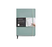 Miquelrius - Cuaderno de notas Bullet Journal A5, Cubierta rígida símil piel y elástico de cierre, Cuaderno punteado DOTS, 96 Hojas de 100 g/m², Bolsillo interior y cinta marcador, Color verde