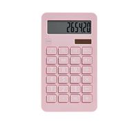 Miquelrius - Calculadora de Oficina Solar, Calculadora de 10 dígitos con Teclas Grandes y Pantalla LCD de fácil Lectura, Diseño Compacto y eficiente para Oficina y hogar, Color Rosa