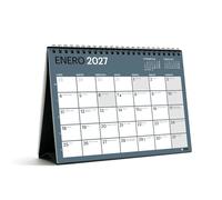 Miquelrius - Calendario 18 meses 2026 2027 Chromat, Calendario de sobremesa A5 (21 × 14,85 cm), Con espacio para anotar, Espiral doble, Base de cartón, 9 colores interiores diferentes, Español