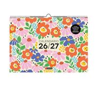 Miquelrius - Calendario 2026 2027, 10 meses, Calendario de pared A3 (42 × 29,7 cm), Ilustración diferente cada mes, Espacio para anotar, Espiral doble para colgar, Stickers, Español