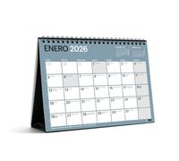 Miquelrius - Calendario 2026 sobremesa Chromat, Organizador anual A5: 210 x 148,5 mm, Espacio para anotar, Encuadernación espiral doble, 9 colores interiores, Planificador 12 meses, Español