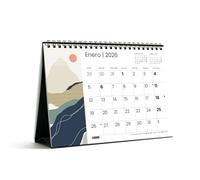 Miquelrius - Calendario 2026 sobremesa, Organizador anual A5: 210 x 148,5 mm, Con espacio para anotar, Encuadernación espiral doble, Planificador 12 meses, Español, Montañas